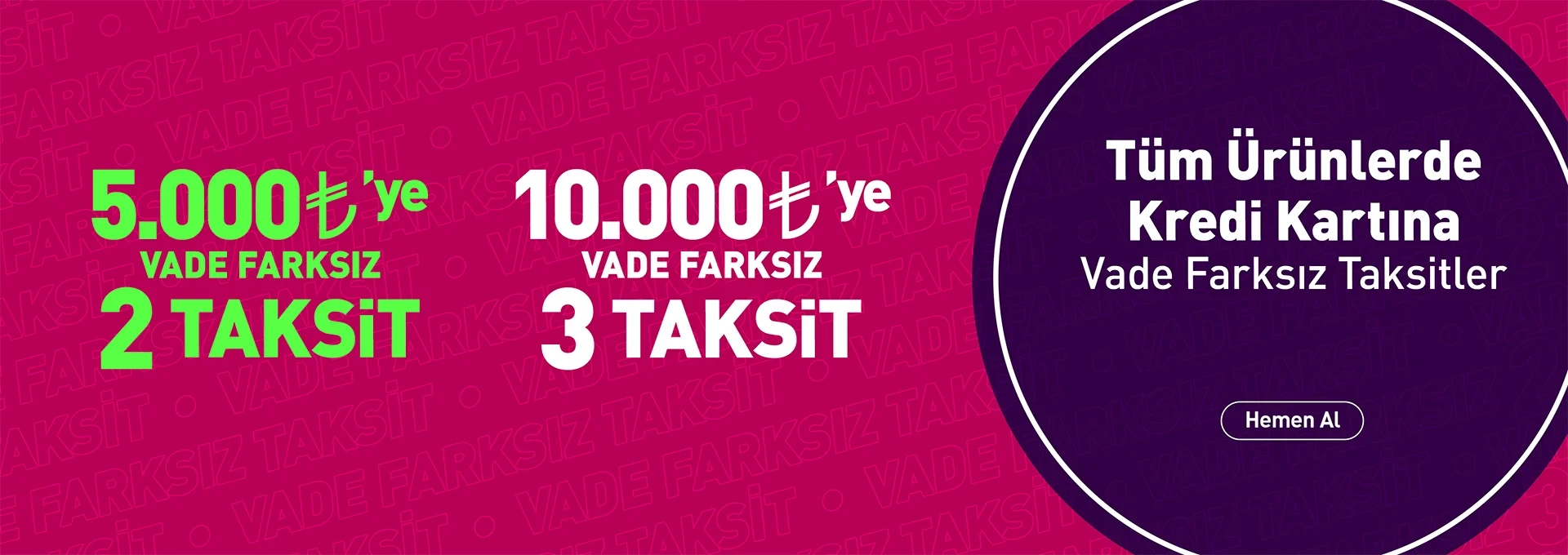 vade farksız 3 taksit