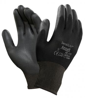Ansell- HYFLEX® 48-101 Siyah-Gri Tam Kaplı Sensilite Poliüretan Kaplı Hassas İş Eldiveni (Çift-11) - 5