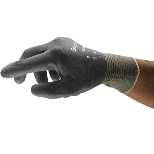 Ansell- Hyflex® 48-102 Sensilite Poliüretan Kaplı Hassas İş Eldiveni (Çift-9) - 5