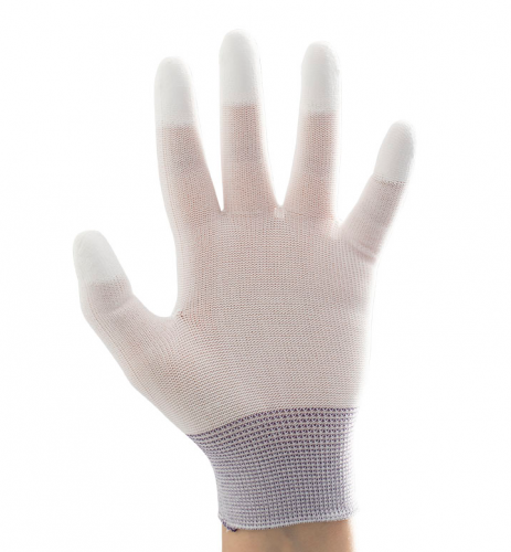 Ansell- HYFLEX® 48-105 Beyaz Parmak Uçları Kaplı Sensilite Poliüretan Kaplı Hassas İş Eldiveni 1 Çift (8 Beden / M) - 6