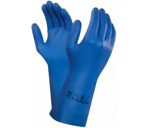 Ansell- - Ansell- VIRTEX® 79-700 Mavi Nitril Kimyasal ve Sıvı Korumalı İş Eldiveni (Çift-8)