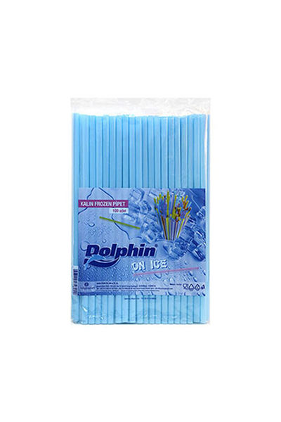 Dolphin Frozen Pipet Açık Mavi 22cm x 8mm 100lü