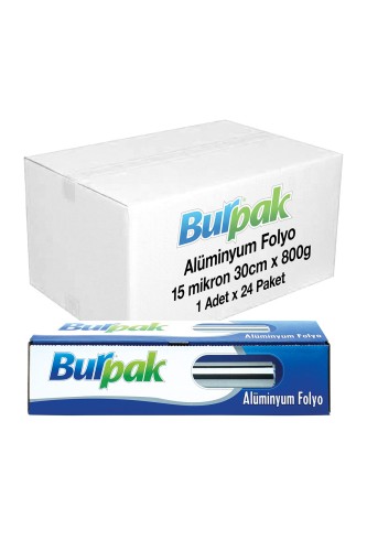 Burpak - Burpak Alüminyum Folyo 30cm x 800gr 15mic x 24 Paket (Koli)