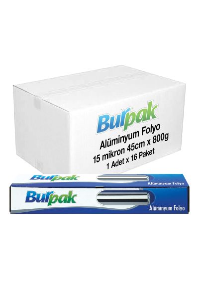 Burpak Alüminyum Folyo 45cm x 800gr 15mic x 16 Paket (Koli)