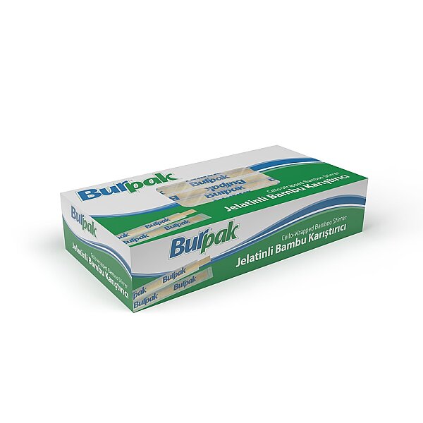 Burpak Jelatinli Bambu Karıştırıcı 11 cm 200 Adet - 1