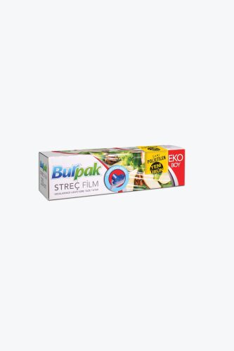 Burpak Sarı PE Kayar Bıçaklı Streç Film 30 cm x 166 m 8mic 1 Adet - Burpak