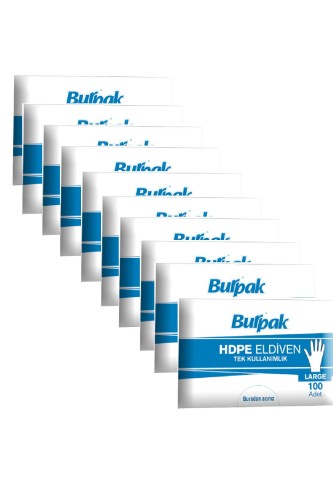 Burpak - Burpak Şeffaf Eldiven HDPE (L) 1000 Adet