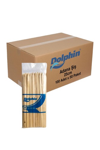 Dolphin - Dolphin Adana Şiş 25cm 100 Adet x 50 Paket (Koli)