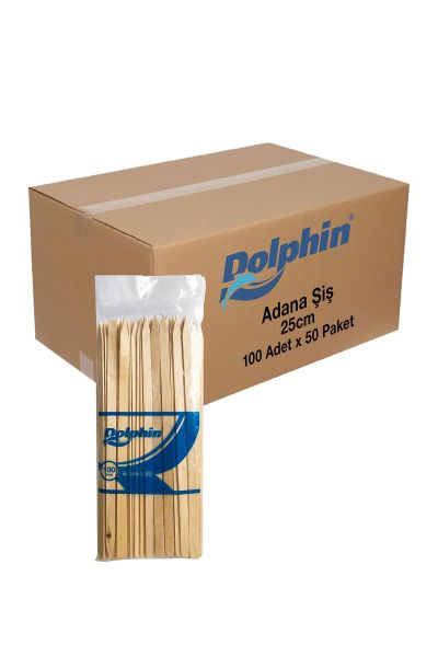 Dolphin Adana Şiş 25cm 100 Adet x 50 Paket (Koli)