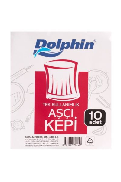 Dolphin Aşçı Kepi 10lu 