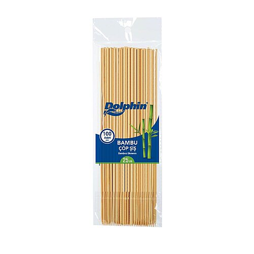 Dolphin Bambu Çöp Şiş 25cm x 2,5 mm 100 Adet - 1
