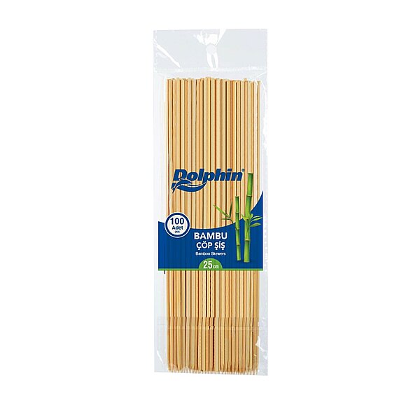 Dolphin Bambu Çöp Şiş 25cm x 2,5 mm 100 Adet - 1
