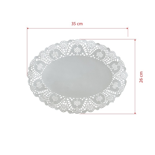 Dolphin Dantel Kağıt 26cmx35cm Oval 100 Adet - Dolphin