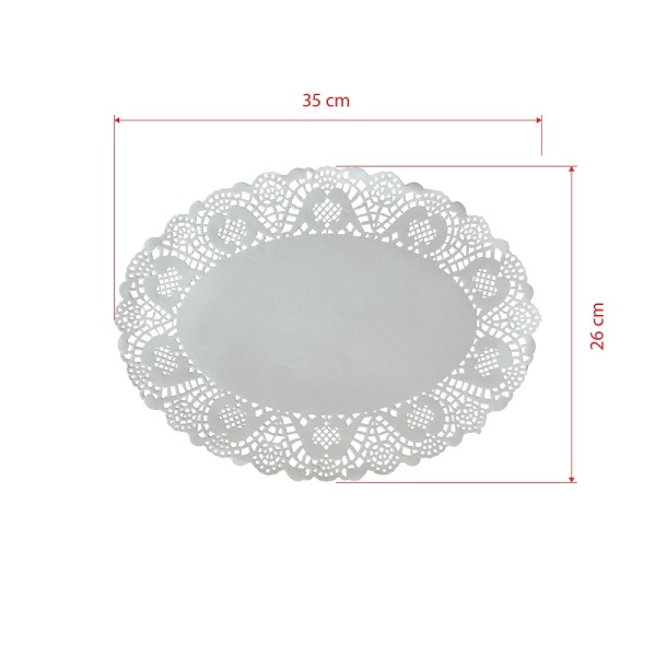 Dolphin Dantel Kağıt 26cmx35cm Oval 100 Adet - 1