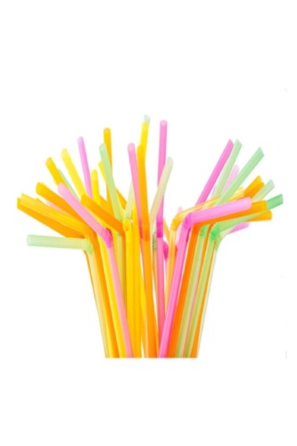 Dolphin Fosforlu Renkli Pipet 5mm x 21cm - 50 Adet - Dolphin