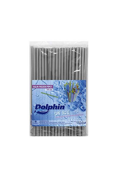 Dolphin Frozen Pipet Gümüş 22cm x 8mm 100lü