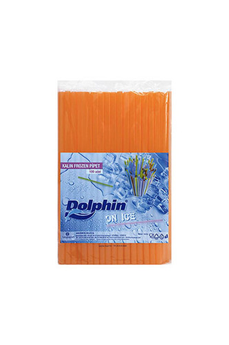 Kullan At Market - Dolphin Frozen Pipet Turuncu 22cm x 8mm 100lü