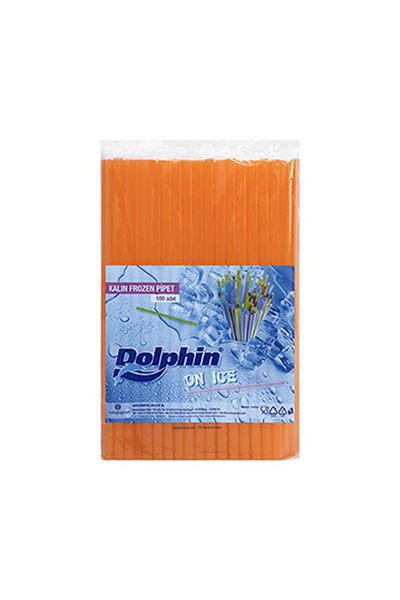 Dolphin Frozen Pipet Turuncu 22cm x 8mm 100lü