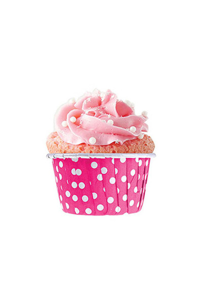 Dolphin Muffin-Kek Kapsülü Fuşya Puantiyeli 50 Adet - 2