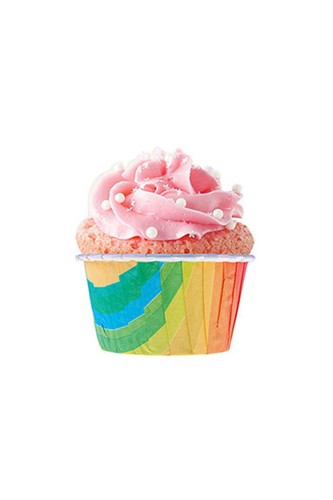 Dolphin Gökkuşağı Renkli Muffin Kek Kapsülü 50li - Thumbnail
