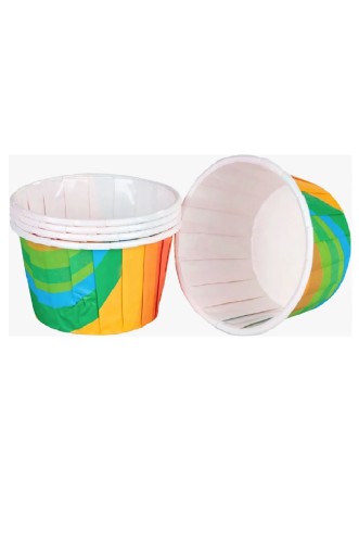 Roll-up Muffin Kek Kapsülü Gökkuşağı 50 Adet - Roll-up