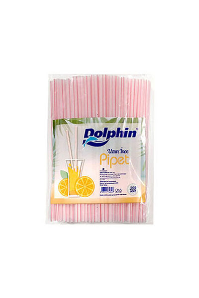 Dolphin İnce Uzun Pipet 200lü