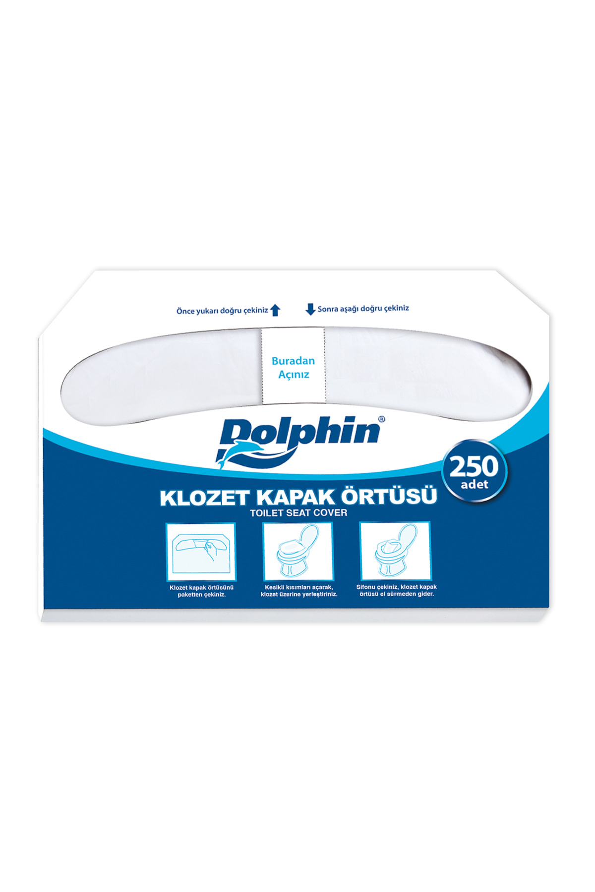 Dolphin Kağıt Klozet Kapak Örtüsü 250 Adet