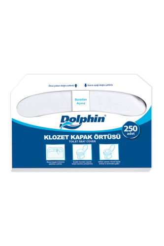 Dolphin Kağıt Klozet Kapak Örtüsü 250 Adet - Dolphin