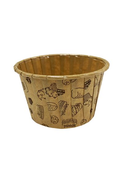 Roll-up Muffin Kek Kapsülü Desenli Kraft 50 Adet - 2