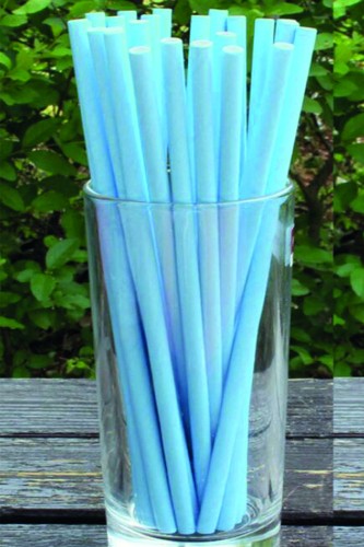 Dolphin Kağıt Pipet Açık Mavi 22cm 25li - 2