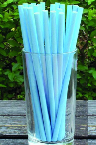 Dolphin Kağıt Pipet Açık Mavi 22cm 25li - 2