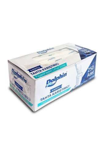 Dolphin Kağıtlı Tahta Karıştırıcı 14cm 250 Adet - Dolphin