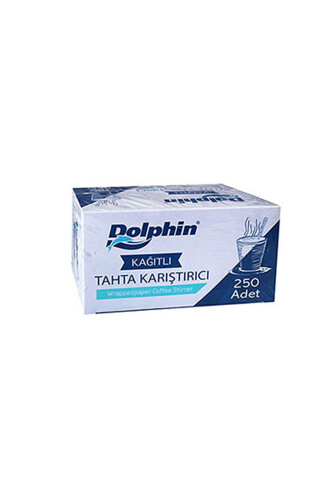 Dolphin Kağıtlı Tahta Karıştırıcı 10cm 250 Adet - Dolphin