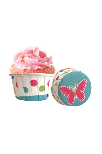 Roll-up Muffin Kek KapsülüKırmızı Puantiyeli 50 Adet - Roll-up