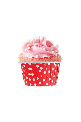 Roll-up Muffin Kek Kapsülü Kırmızı Puantiyeli 50 Adet - 2