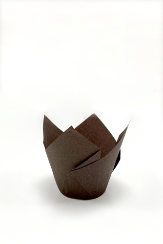 Dolphin Muffin Kek Kapsülü İnce Tulip Kahverengi 100lü - Dolphin