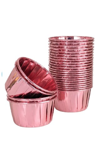 Roll-up Muffin Kek Kapsülü Rose Gold 25 Adet - Roll-up