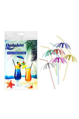 Dolphin Palmiye Dekoratif Pipet 50 Adet - Dolphin