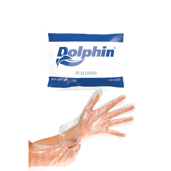 Dolphin Şeffaf Eldiven PE 100 Adet - 1