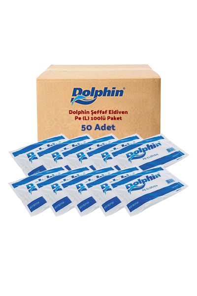 Dolphin Şeffaf Eldiven Pe (L) 100lü Paket 50 Adet