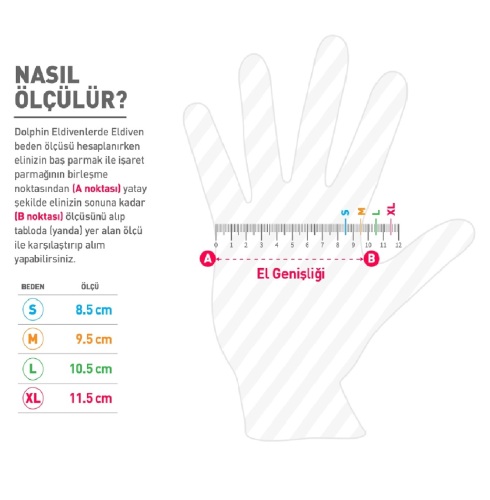 Dolphin Siyah Nitril Eldiven Pudrasız Ekstra Kalın M 100 Adet - 2