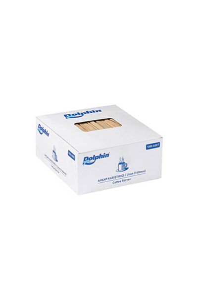 Dolphin Tahta Karıştırıcı 10cm 1000 Adet x 25 Paket (Koli)