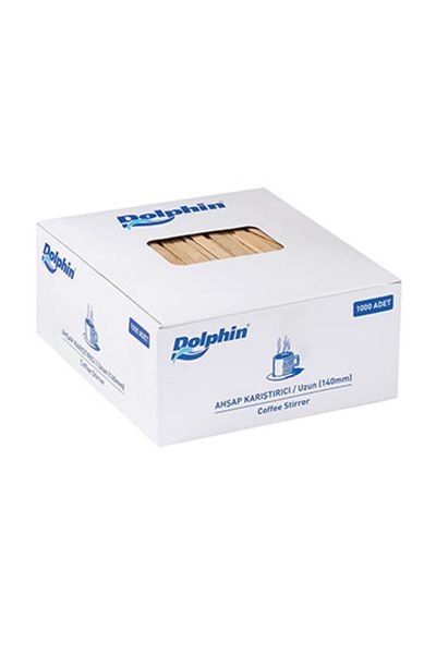 Dolphin Tahta Karıştırıcı 14cm 1000 Adet x 25 Paket (Koli) - 2
