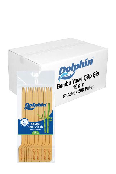 Dolphin Yassı Çöp Şiş 15cm 50li x 200 Paket (Koli)