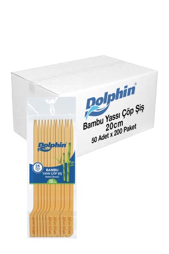 Dolphin - Dolphin Yassı Çöp Şiş 20cm 50li x 200 Paket (Koli)