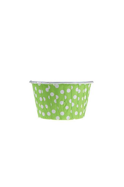 Roll-up Muffin Kek Kapsülü Yeşil Puantiyeli 50 Adet - 2