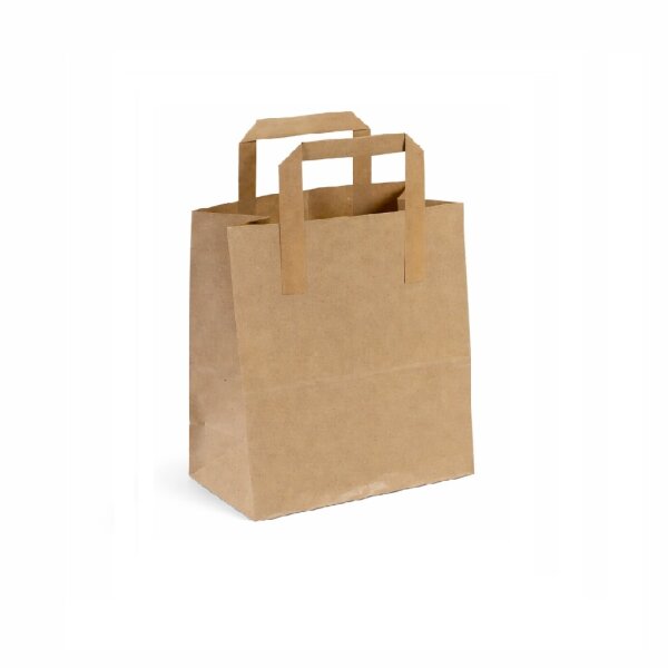 Düz Dıştan Saplı Kraft Çanta 18 x 24 x 8cm 200lü - 1