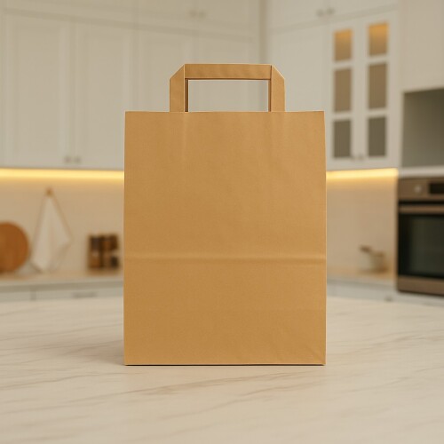 Düz Dıştan Saplı Kraft Çanta 22 x 28 x 12cm 200lü - 3
