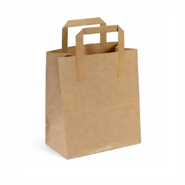 Düz Dıştan Saplı Kraft Çanta 25 x 28 x 14cm 200lü - 1