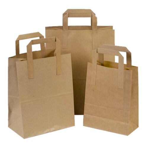 Düz Dıştan Saplı Kraft Çanta 26 x 29 x 16cm 200lü - 2